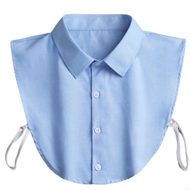 Button Closure Detachable Collar Half Shirt Collar for Girls Sewing Supplies