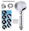 7-режимная фильтрующая душевая лейка высокого давления ручная водосберегающая душевая лейка устойчивая к падениям черный смеситель насадка для душа для ванной комнаты
