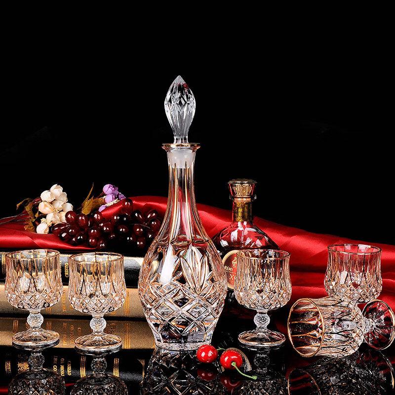 Flavinmci Glass Wine Decanter and Whiskey Glass Set