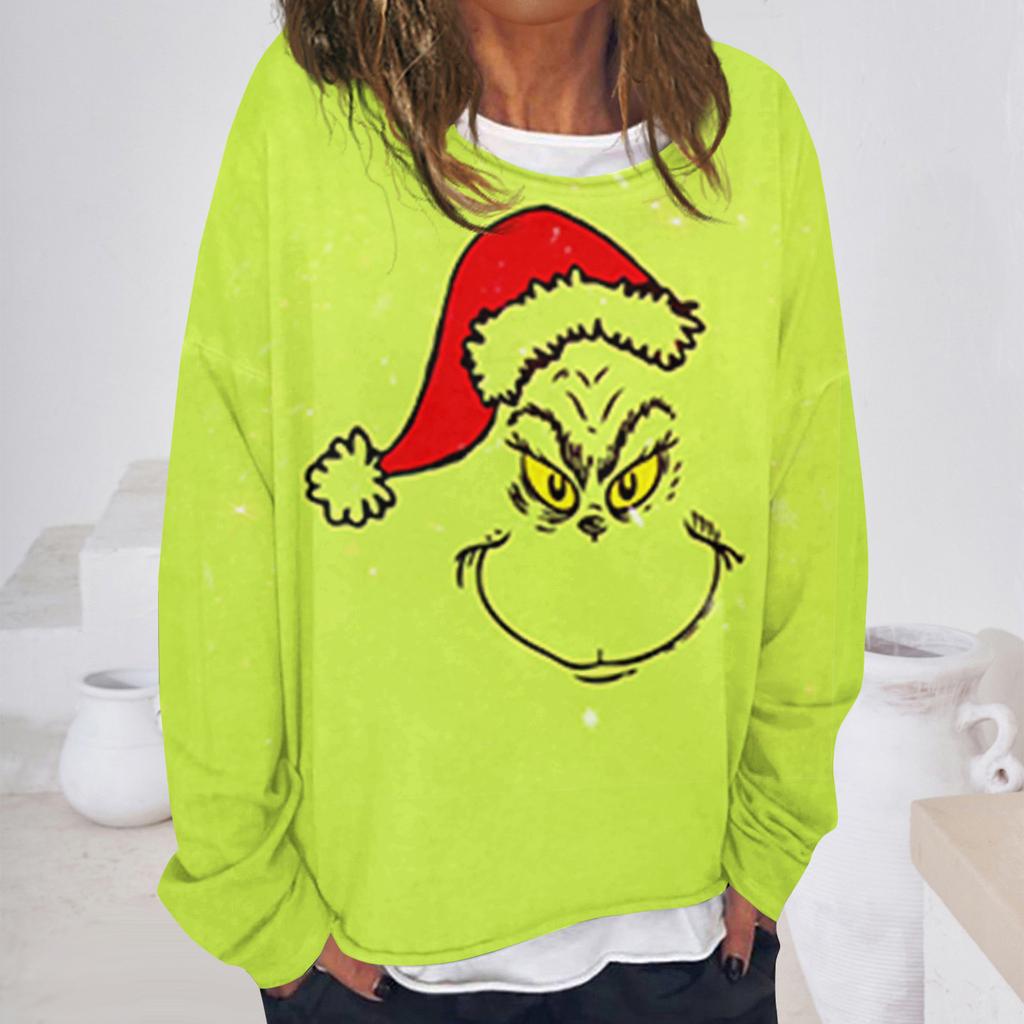 Women's Casual Fashion Vintage Printed Long Sleeve O-Neck Sweatshirt Layer Pullover Top