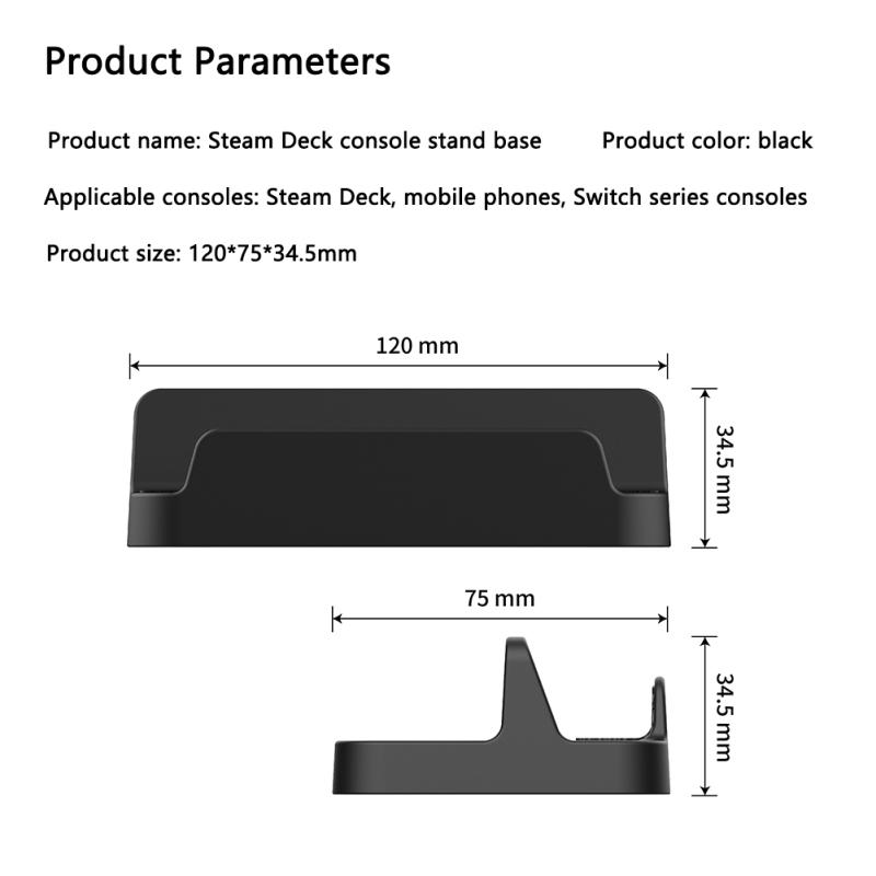 Кронштейн для игровой консоли, портативный нескользящий противоударный держатель, подставка, совместимая с переключателем Steam Deck NS