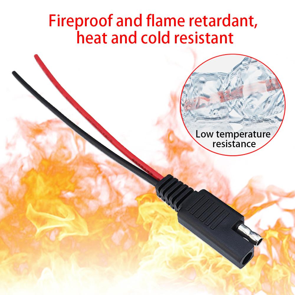 2 шт. SAE Одноконцевой Кабель Удлинитель Питания Штекер 18AWG15CM Кабель Адаптер Аккумулятора Солнечной Панели 2-жильный Шнур Питания