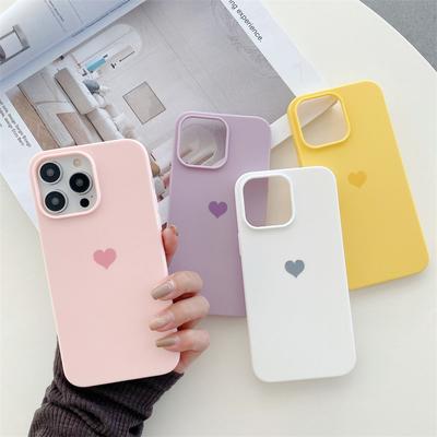 Чехол для телефона Makaron simple small love подходит для iPhone 16 15 14 13 12 11 Pro Max XS XR 7 8Plus 6S защитный чехол из жидкого силикона от падения