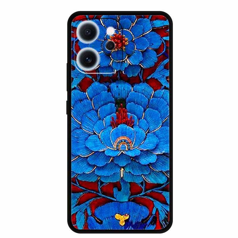 Cartoon Phone Case For Oppo Reno15 F Soft TPU Silicone Protector Relief Flower Emboss 3D Cover Funda Reno15F 15F Bumper Shield