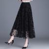 Women's Thin Half-body Skirt Spring Summer Big Swing Skirt Printed Draped Skirt