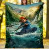 Paddington Bear Theme Printed Blanket - Perfect for Couch, Bed, Travel & Outdoor Use | Machine Washable, Cozy & Durable.