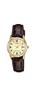 Leather Band Watch with Dial and Date Display LTP-V002GL-9B Women's Gold-Tone Easy-to-Read