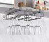 Under Cabinet Stemware Stand Hanging Shelf Bar Hanger Glass Goblet Iron Rack Bar Tool Iron Wine Rack Glass Holder