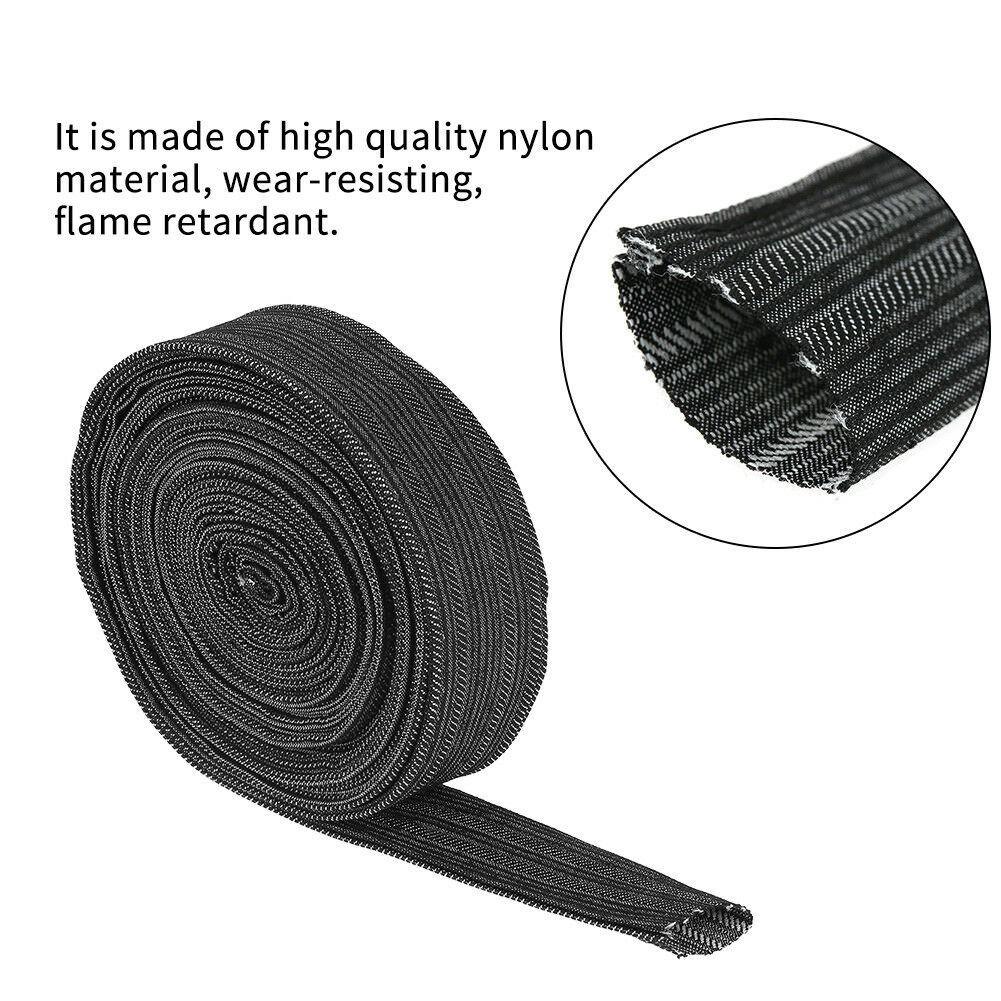 25FT Nylon Protective Sleeve Sheath Cable Cover Welding Tig Torch Hydraulic Hose