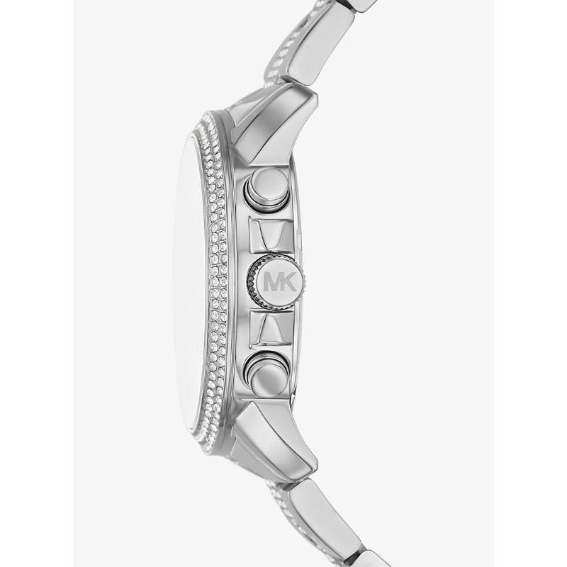 Michael Kors Большие серебристые часы Brynn с паве MK7506