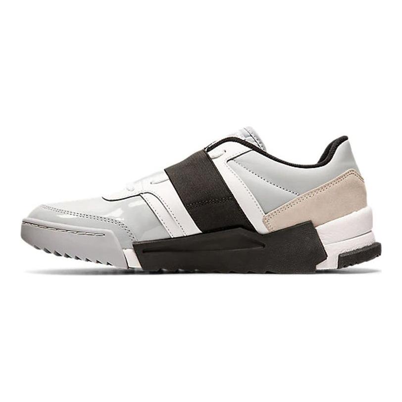 ONITSUKA TIGER D-Trainer Круглый носок Шнуровка Амортизирующие Нескользящие Износостойкие Низкие Повседневные Кроссовки Унисекс Черный Белый Серый 1183A581-020