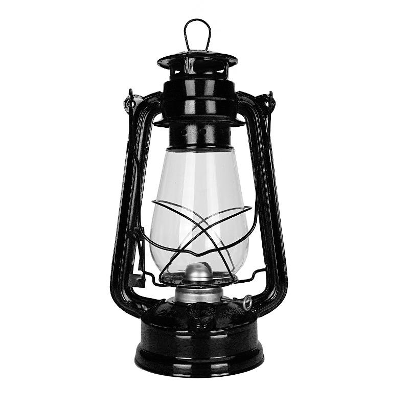 Vintage Iron Hurricane Lantern: Outdoor Kerosene Lamp & Decorative Light for Camping