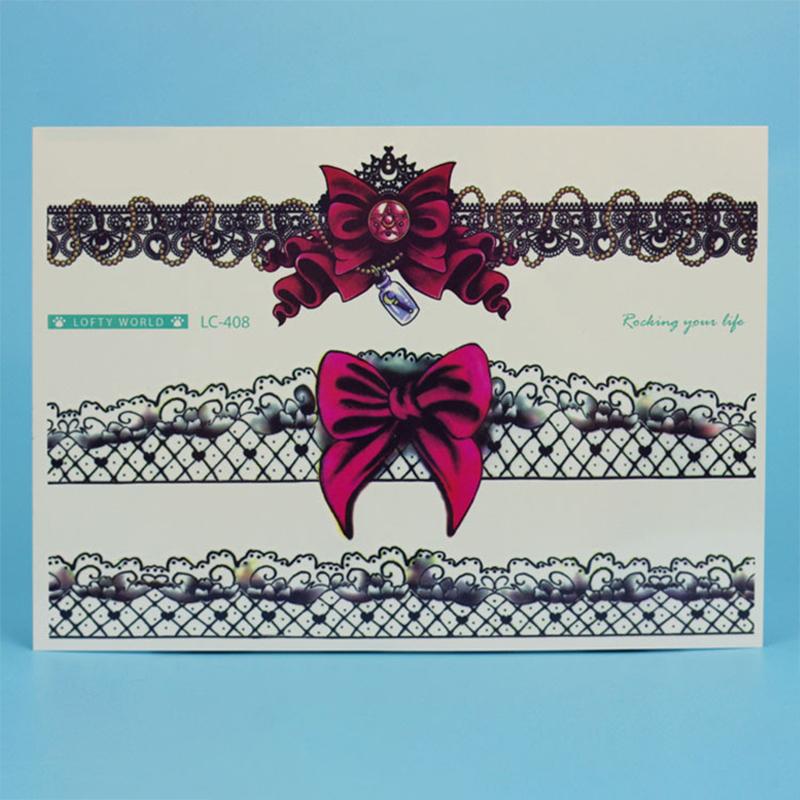 1 Sheet Waterproof Temporary Tattoo Sticker Arm Leg Body Art Sticker For Woman