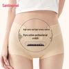 Tingmei Women's High-Waist Tummy Control Breathable Cotton Briefs