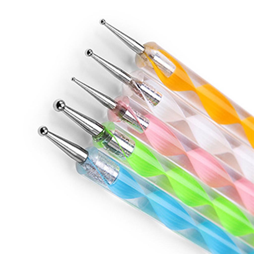 Набор инструментов для дизайна ногтей, ручка для рисования ногтей, кисть для ногтей, двусторонние ручки для рисования, блестящие стразы