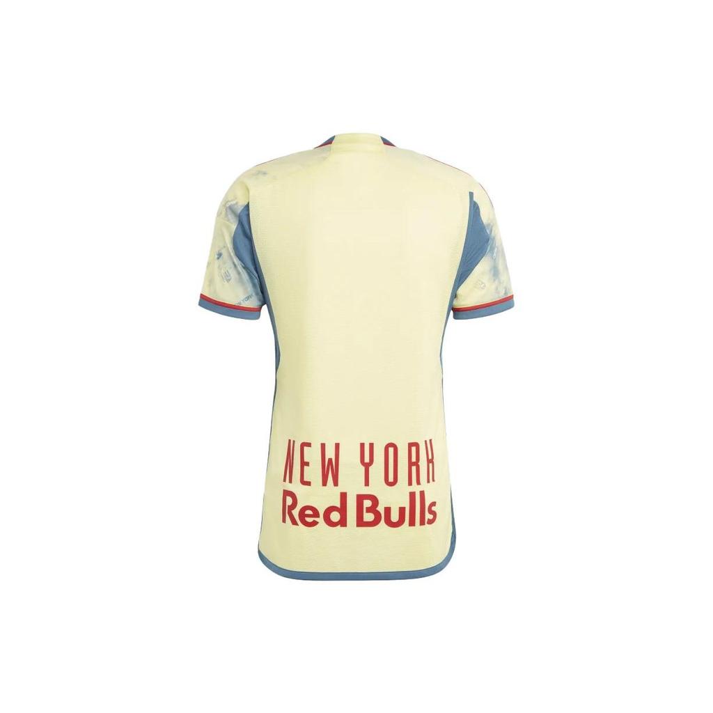 Adidas New York Red Bulls 23/24 Home аутентичная майка Pearl Citrine мужская уличная одежда HI1869