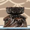 Solid Wood Round Root Carving Base, Cultural Toy Walnut Base, Mahogany Spherical Decoration, Gourd Base, Ball Bracket