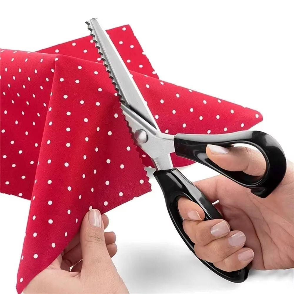 Serrated Edge Zig Zag Scissors Stainless Steel Sewing Shears Pinking Shears Fabric Cutting