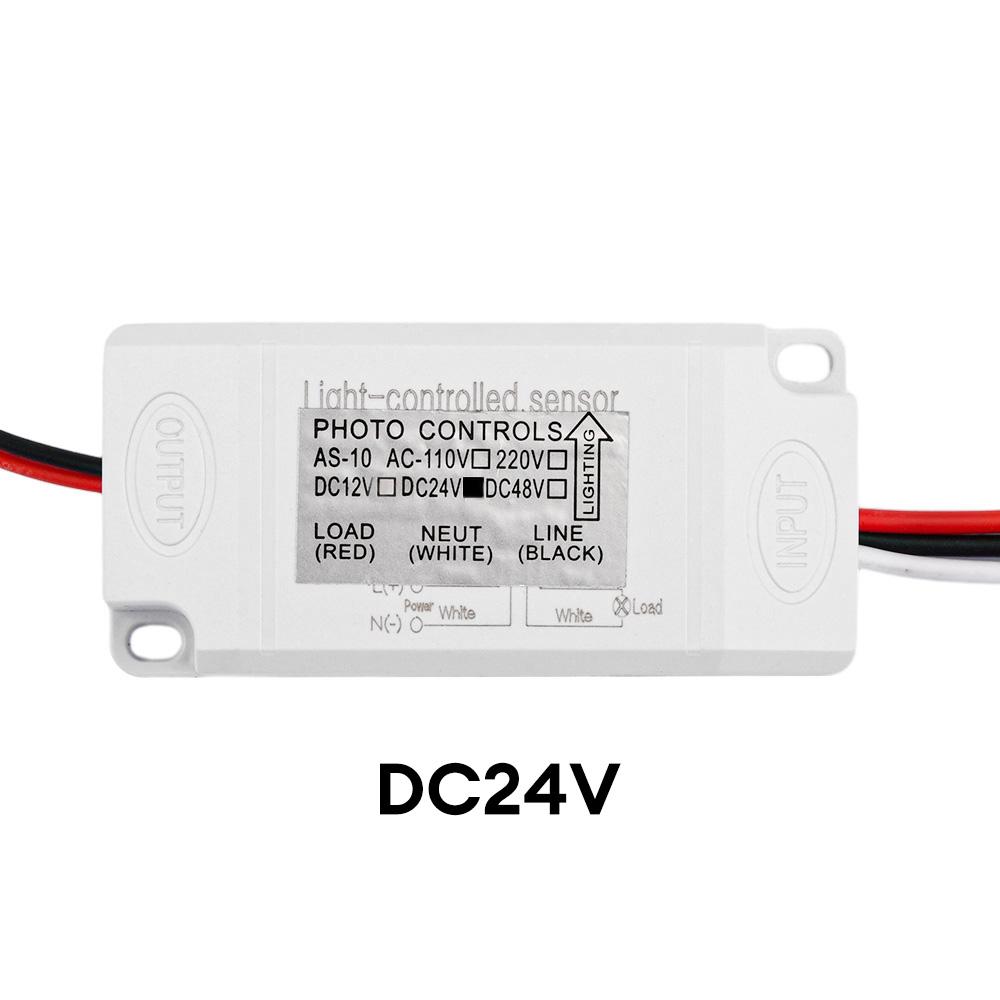 Фотоэлектрический датчик-выключатель с управлением светом, DC 12V/24V AC 100-260V, для улицы, защита от дождя и молнии, интеллектуальный датчик с задержкой