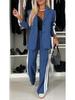 2024 Autumn/Winter Women's Long-Sleeve Turn-Down Collar Casual Suit Set