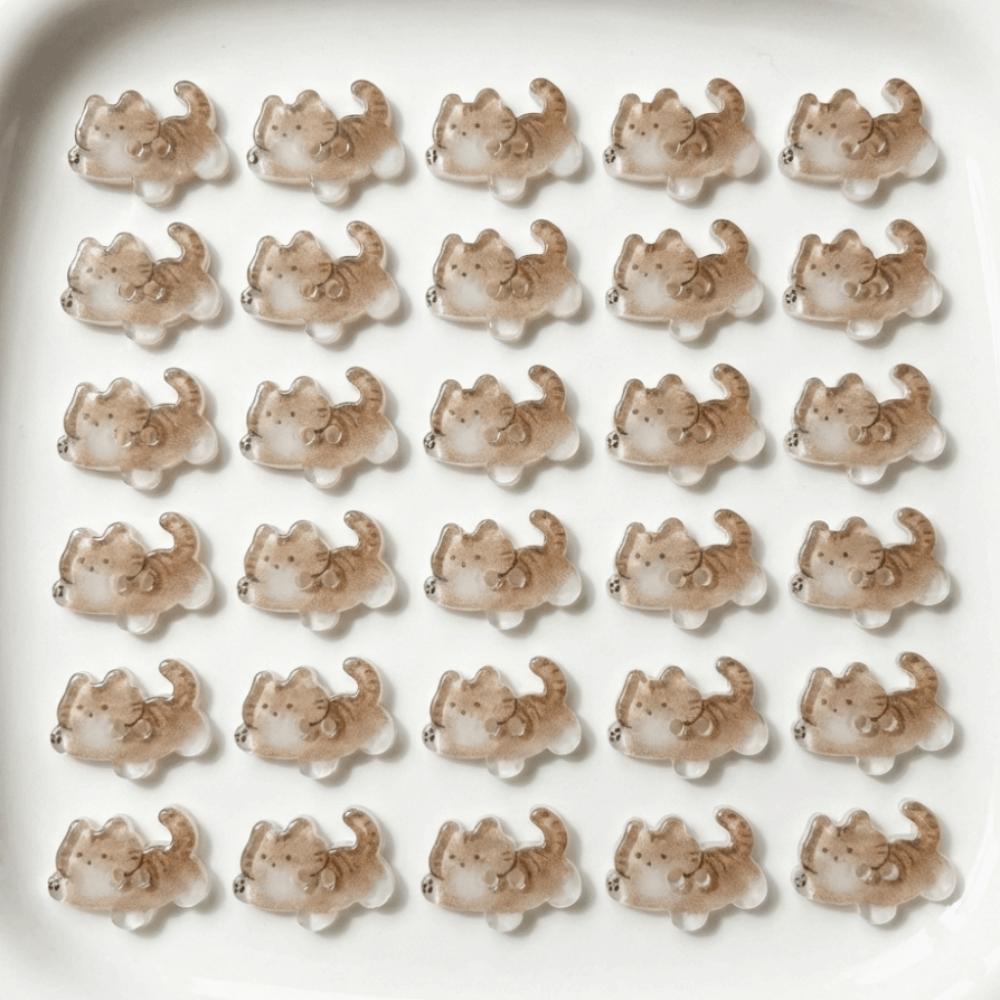 30pcs Tuxedo Cat Creative Kitty Buttons Cute Fashionable Tabby Cat Buttons Resin Ginger Cat Buttons Cardigan Sweater