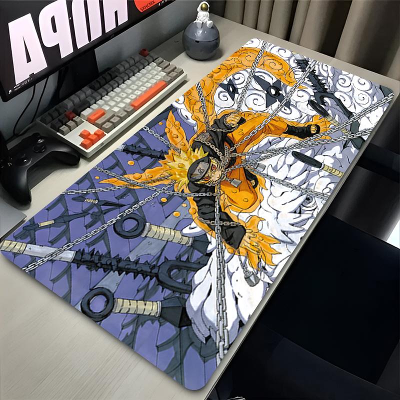 Mouse Pad Anime Gaming Accessories Naruto Uzumaki Keyboard Desk Mat Office Gabinete Gamer Carpet Rubber Mousepad Pc Mouse Mats