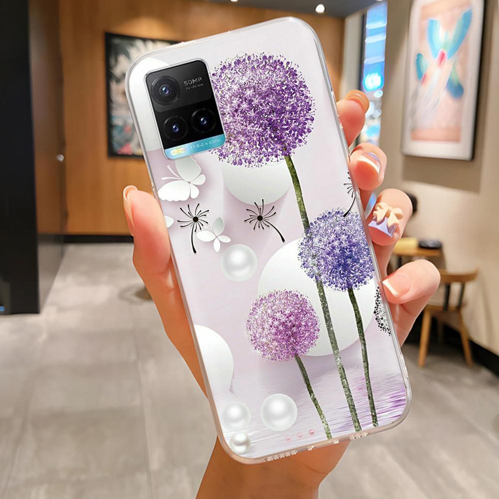 Для Vivo Y21 2021 Y33S Чехол Милый Мультяшный Расписной Мягкий Прозрачный Силиконовый Защитный Чехол для Телефона Для Vivo y33s y21 Y21s Задняя Крышка Coque