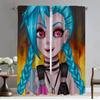 Tulle for Bedroom Jinx Kitchen Curtains 2 Pieces Modern Living Room Curtains Halloween Decoration Blackout Curtain Partition
