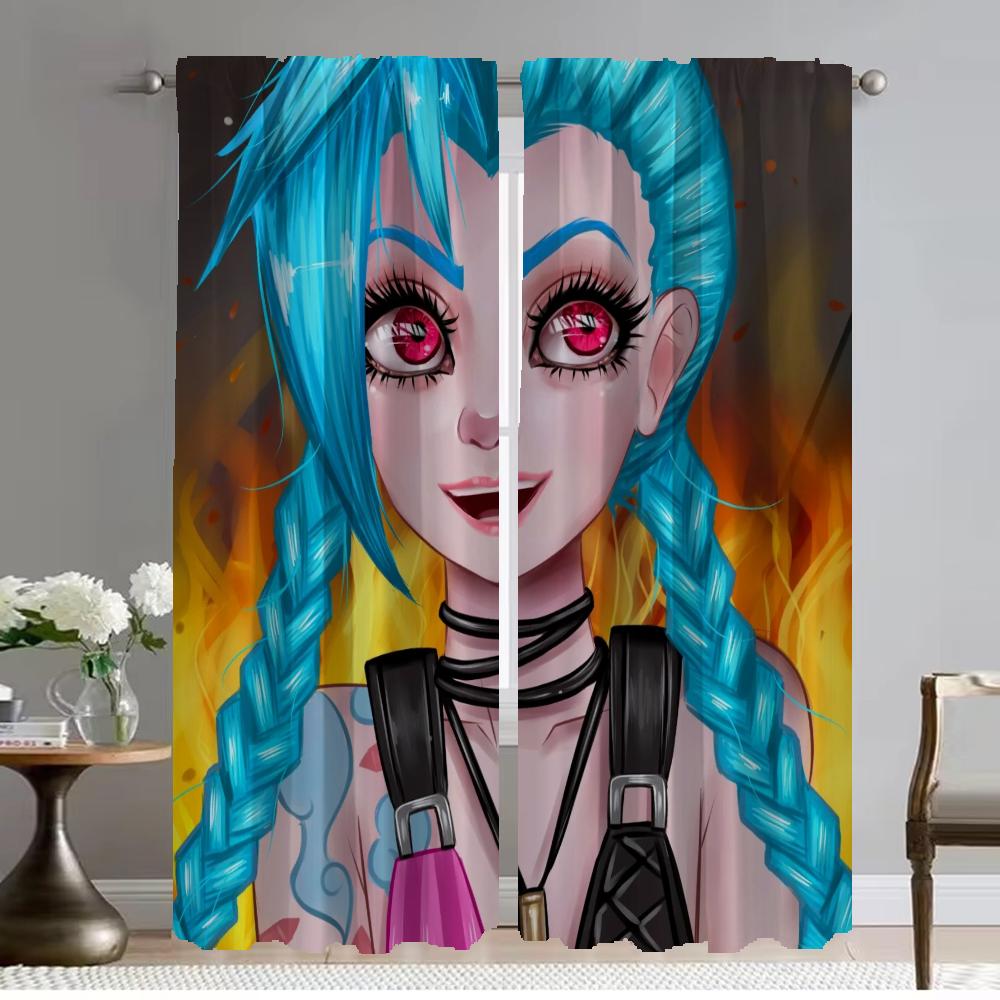 Tulle for Bedroom Jinx Kitchen Curtains 2 Pieces Modern Living Room Curtains Halloween Decoration Blackout Curtain Partition