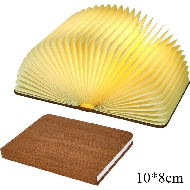 3D светодиодная книжная лампа, USB-перезаряжаемая ночная лампа, 3 цвета, складная настольная лампа, креативная светодиодная магнитная лампа, портативное освещение для стола