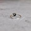 Black onyx Trillion cut gemstone ring Sterling silver ring Black diamond minimalist ring Bridesmaid gift Handmade ring Gift for her