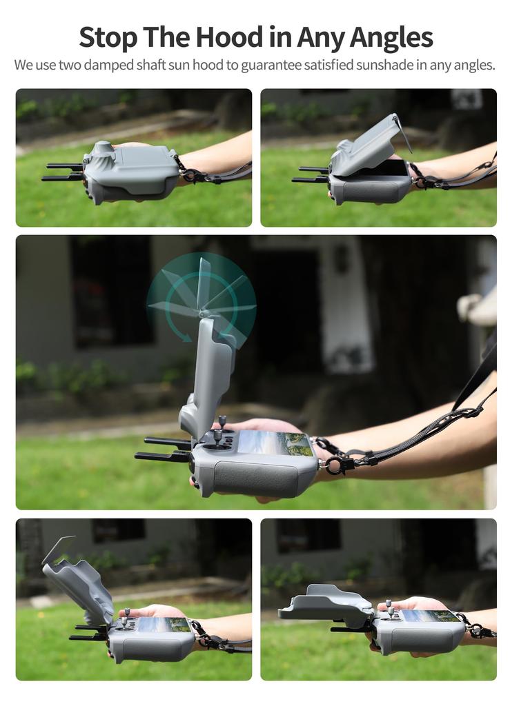 Sun Visor Cover for DJI Mavic 4 RC 2 Remote Control Sun Joystick Screen Protector for DJI Mavic 4 4 RC 2 Sunshade Drone Accessories 2-in-1 Pro, Hood,