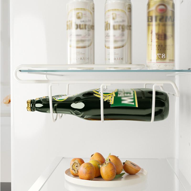 Refrigerator Hanging Beer Bottle Organizer Rack Space Saving Durable Fridge Storage Holder for Kitchen Dorm Bar Use
