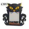 Double Sided Wooden Photo Holder Halloween Frame, Pumpkin Ghost Cat Cutout Picture Decorative Stand Holder, Double-sided Holiday Tabletop Decor