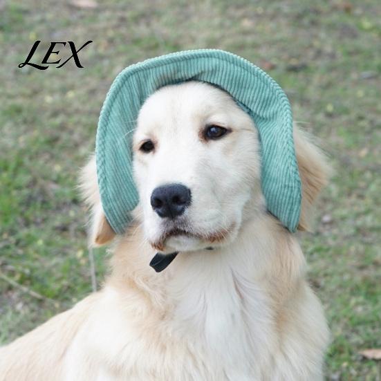 Comfortable Soft Pet Headgear Corduroy Dog Baseball Cap, Cat Summer Beach Visor Hat with Ear UV Blocking Gear Holes, Adjustable Puppy Sunbonnet