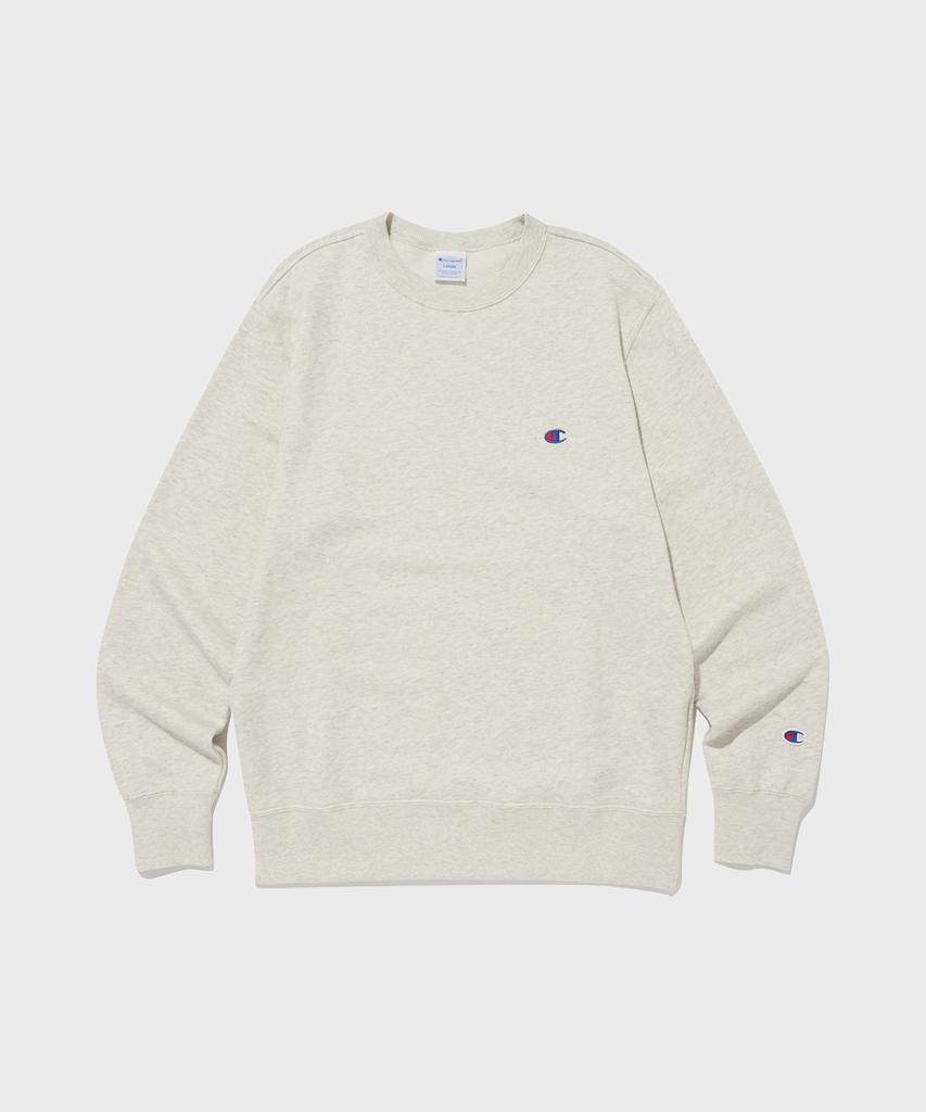 CHAMPION C-Logo Crewneck Sweatshirt Cream