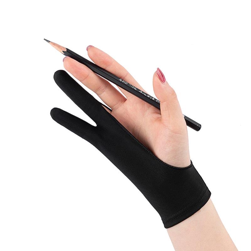 Anti-Fouling Anti Abrasion And Anti Perspiration Two-Fingers Glove For Tablet