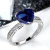 Sweet Heart-shaped Diamond Open Ring, Light Luxury Full Ring Women's Ring, Valentine's Day Gift Decorative Jewelry