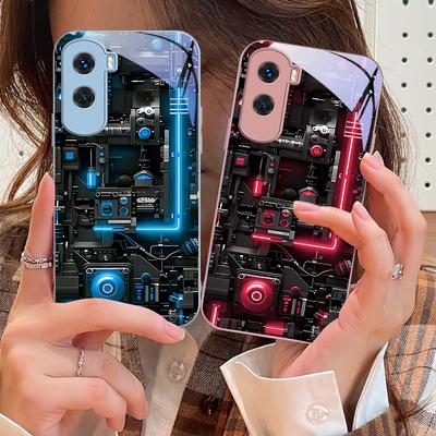 Машинное устройство оранжевый Для Honor 30 50 50SE 70 Pro 90 200 200Pro Magic 4 5 7 Lite X9c Smart X50i Plus X9 X30 Стекло Чехол для телефона