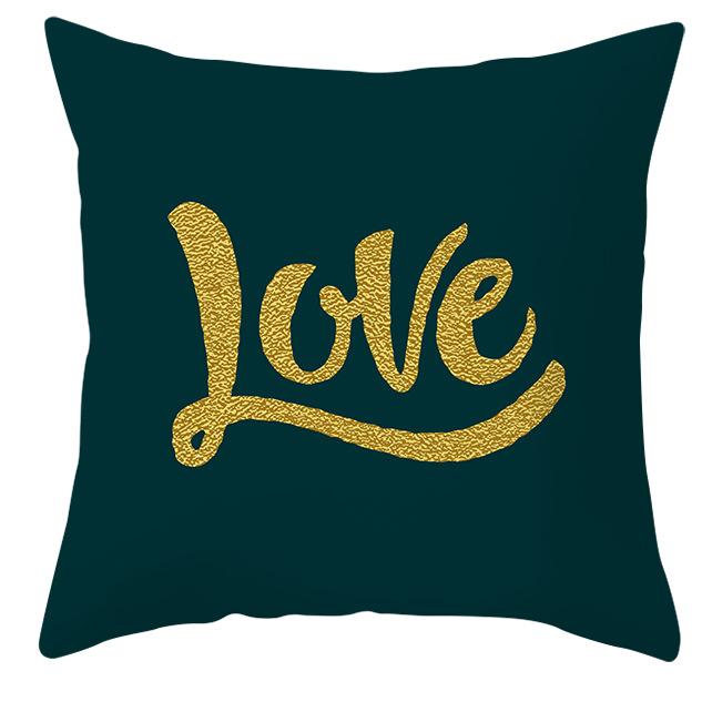 45*45cm Home Sofa Pillow Cover Home Decor Geometric Series Peach Leather Pillow Cover Luxury Gold Decorative Cushion Cover