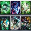 Japan Manga My Hero Academia Deku Poster Canvas Painting BNHA Midoriya Izuku Wall Picture For Living Room Home Decoration