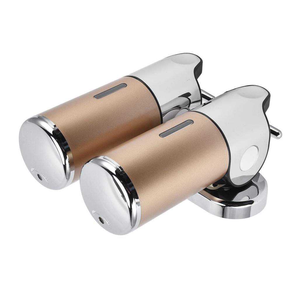 Настенный дозатор мыла для душа с двойным насосом, 2 отдельных отсека, многоразовый, компактный, для шампуня