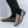 Classic Snake Pattern Men Oxford Shoes Plus Size High Quality Leather Formal Business Loafers Male Evening Party Dress Shoes