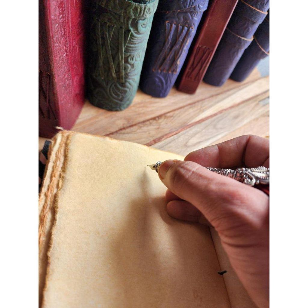 Gothic Spellbook Journal with Skull & Eye Design | 200 Page Fantasy Leather Notebook | Dark Aesthetic Grimoire with Lock, Book of Shadows