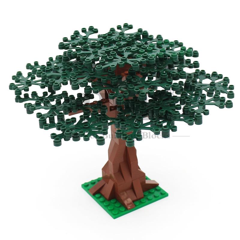 MOC DIY Building Blocks Bricks Jungle Garden Plant Tree Courtyard Compatible City Street View Accessories Construction Toys