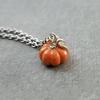 Colorful Enamel Pumpkin Charm Halloween Necklace