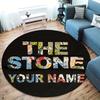 Filmstrip Selfies Custom Name Round Area Rug Carpet Rug For Living Room Bedroom Sofa Playroom Decor Nonslip Floor Mat