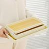 Plastic Serving Tray Decorative Tray Restaurant Home Tea Fruit Dessert Tray Resistant Food Cooking Storage Tray Kitchen Organize