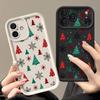 Merry Christmas Print Case For iPhone 17 Air 16 15 14 13 12 Pro Max 16 17 Pro 16e 11 Shockproof Solid Color Silicone Phone Cover Cases