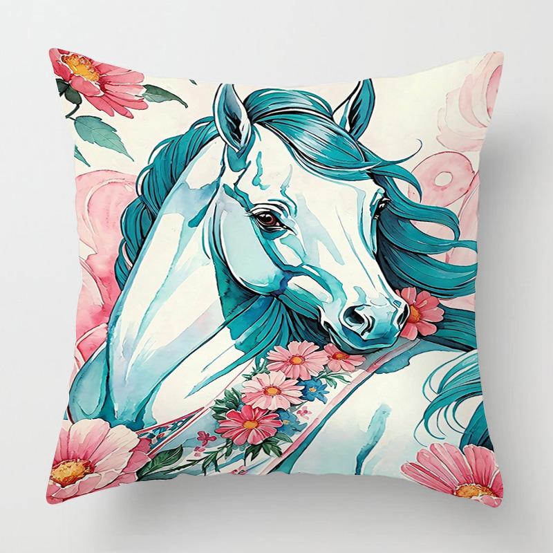 Чехол для подушки с геометрическим рисунком животных 18x18 дюймов, напечатанный чехол для подушки, можно стирать в стиральной машине, украшение для домашнего дивана 45x45 см